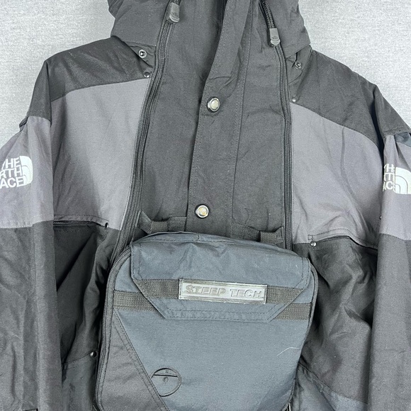 North Face Mens Black/Gray Vintage Steep Tech Jacket Size 3XL